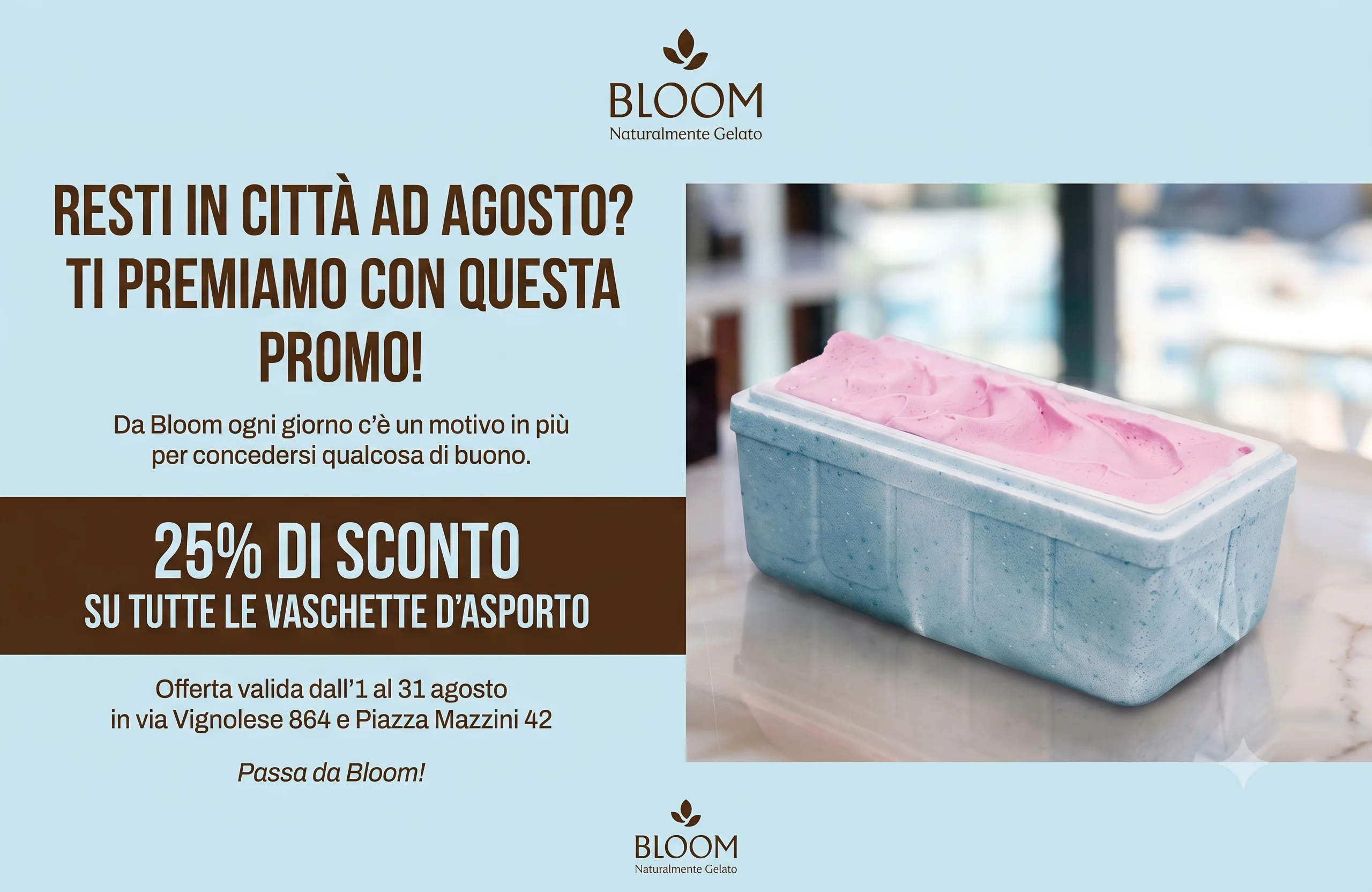 Bloom Gelateria — iscriviti alla newsletter